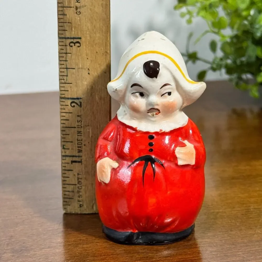 Vintage 1960s Dutch Woman Salt or Pepper Shaker Czechoslovakia No Stopper